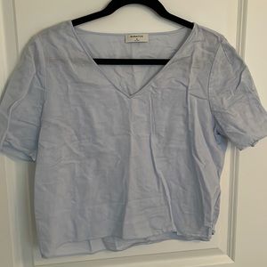 Babaton Crop linen tee : Size M